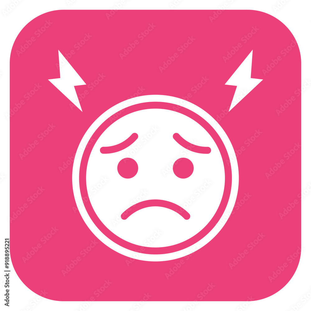 Anxious icon vector image. Can be used for Human Emotions. Anxious icon vector image. Can be used for Human Emotions.