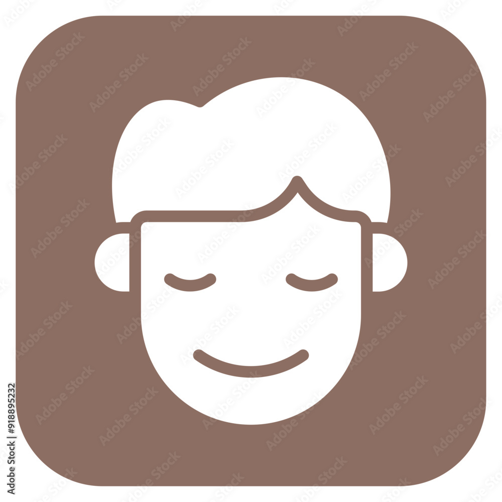 Calm icon vector image. Can be used for Human Emotions. Calm icon vector image. Can be used for Human Emotions.