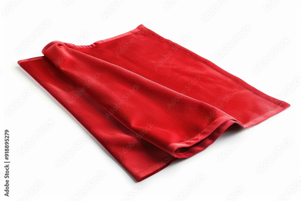 Red place mat isolated on white background Red place mat isolated on white background