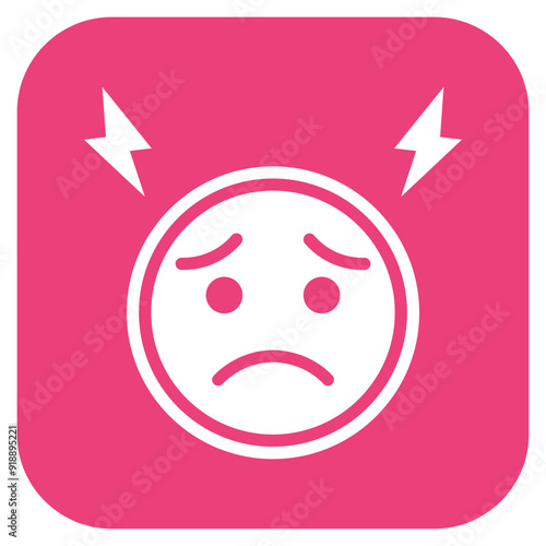 Anxious icon vector image. Can be used for Human Emotions.
