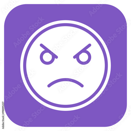 Angry icon vector image. Can be used for Human Emotions.