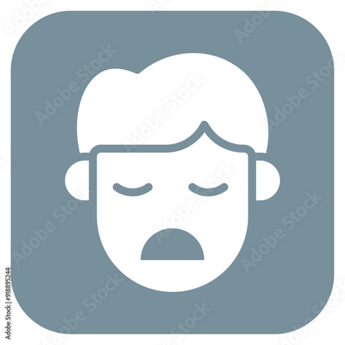 Bored icon vector image. Can be used for Human Emotions.