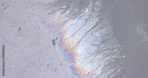 Slick industry oil fuel spilling water pollution
