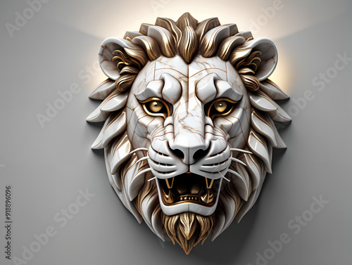Lion mask. Digital illustra...