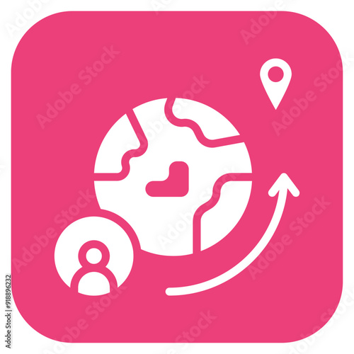 Migration icon vector image. Can be used for Data Science.