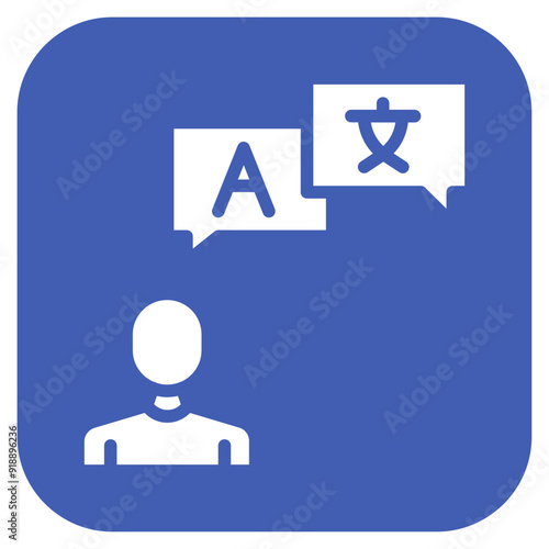 Multilingual icon vector image. Can be used for Data Science.
