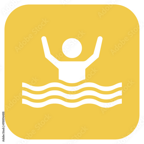 Drowning icon vector image. Can be used for Burnout.