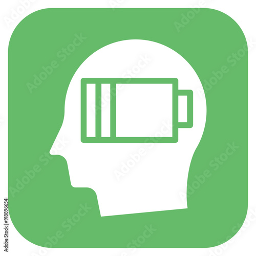 Drained Brain icon vector image. Can be used for Burnout.