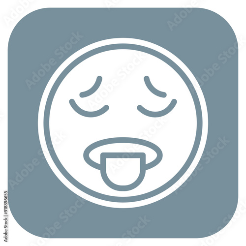 Exhausted icon vector image. Can be used for Burnout.