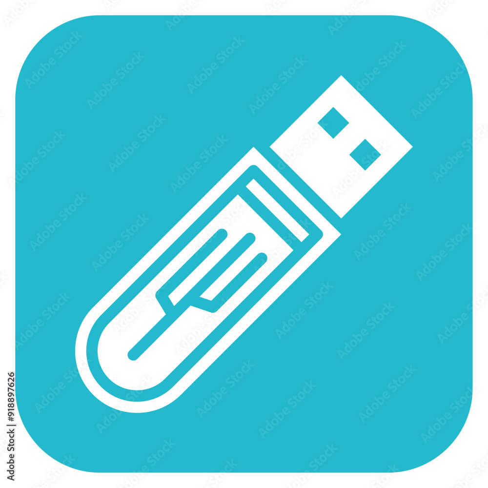 USB icon vector image. Can be used for 3d Printing. USB icon vector image. Can be used for 3d Printing.