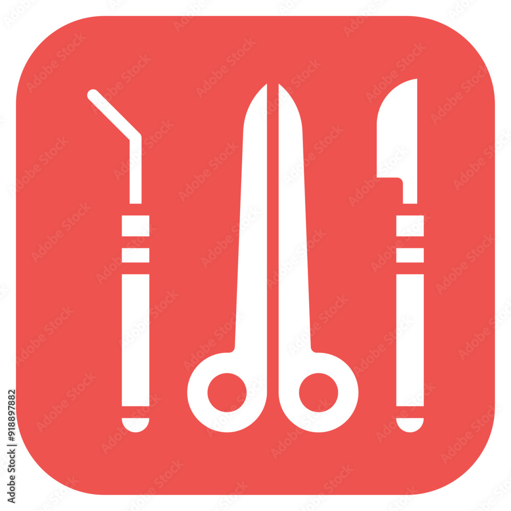 Surgical Instruments icon vector image. Can be used for Plastic and Cosmetic Surgery. Surgical Instruments icon vector image. Can be used for Plastic and Cosmetic Surgery.