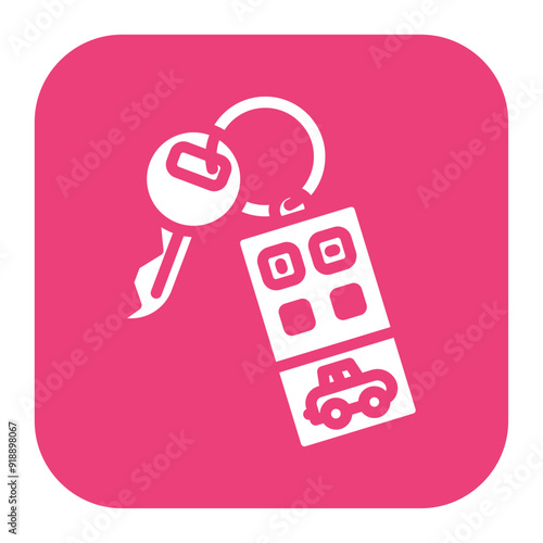 Key fob icon vector image. Can be used for Locksmith.
