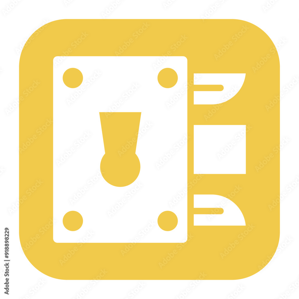 Mortise lock icon vector image. Can be used for Locksmith. Mortise lock icon vector image. Can be used for Locksmith.