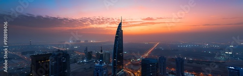 A cityscape with the tallest buildings in the world photo