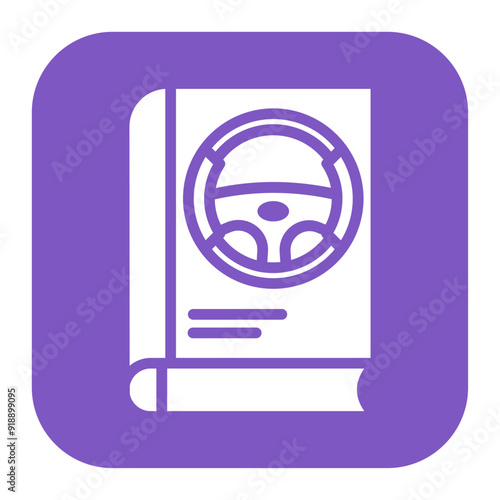 Driver Education Book icon vector image. Can be used for Driving School.