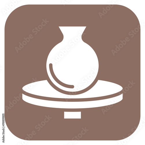 Pottery Wheel icon vector image. Can be used for Crafting.