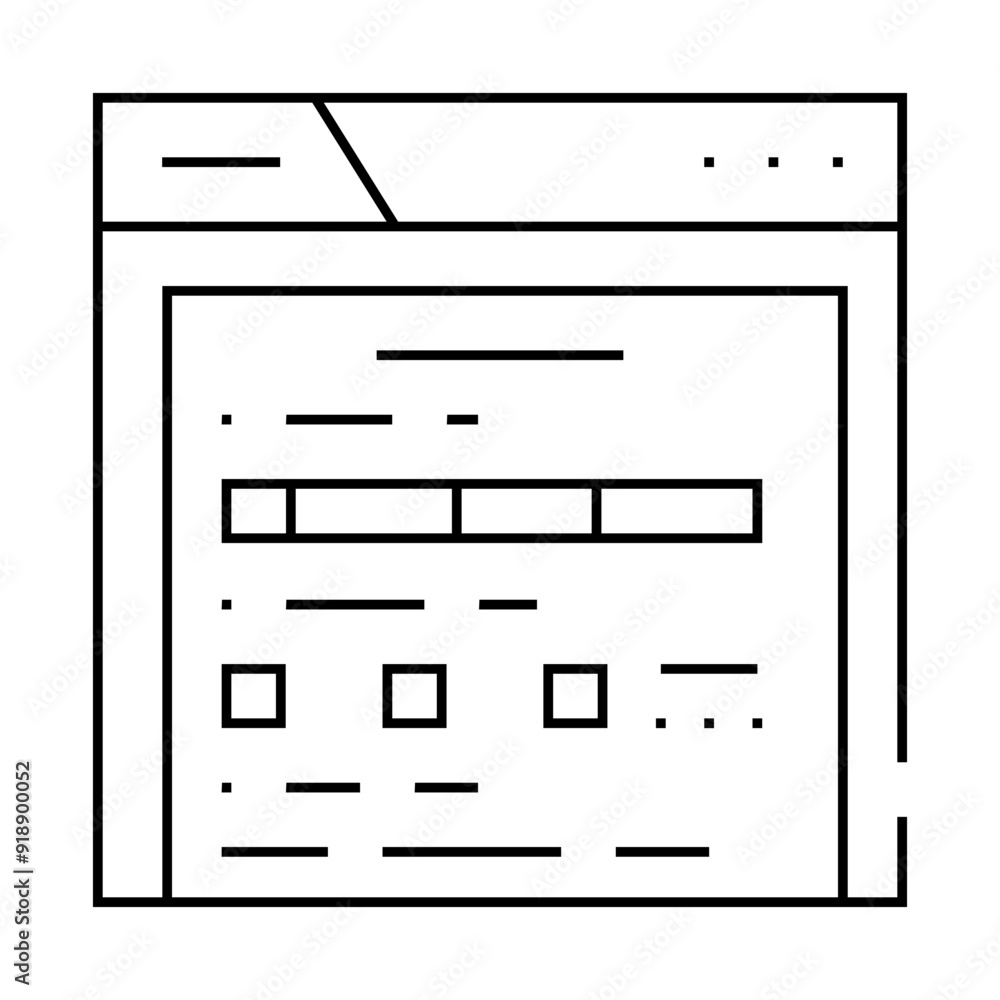 web folder line icon vector. web folder sign. isolated contour symbol black illustration web folder line icon vector. web folder sign. isolated contour symbol black illustration