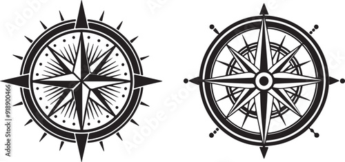 compass rose and compass