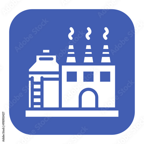 Oil Refinery icon vector image. Can be used for Oil And Gas.