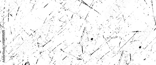 Vector black scratches texture on old damage dirty grainy and scratches Transparent background
