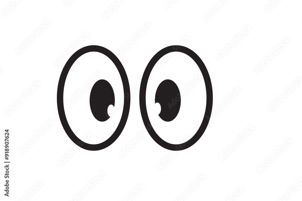 Smile eyes look into the frame. Emoji. A sticker for a chat message. Isolated vector illustration on white background. Smile eyes look into the frame. Emoji. A sticker for a chat message. Isolated vector illustration on white background.