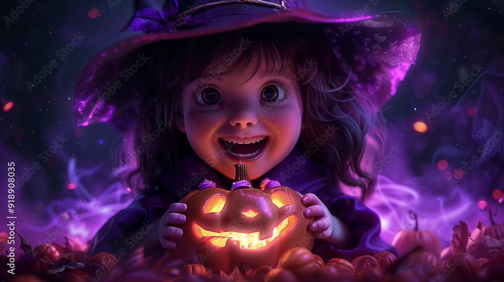 happy halloween witch with pumpkin happy halloween witch with pumpkin