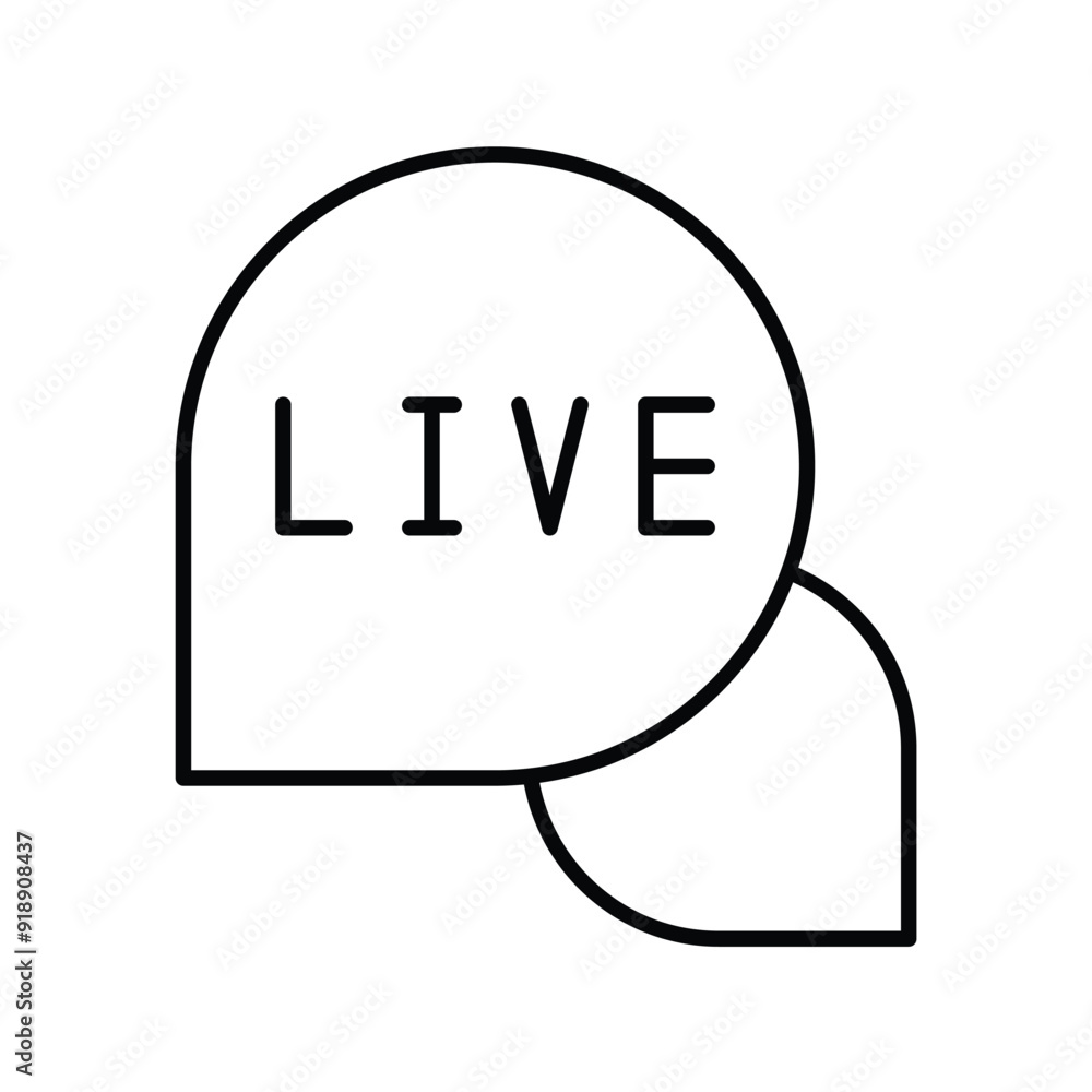 live line icon with white background vector stock illustration live line icon with white background vector stock illustration