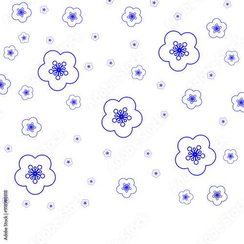 There are many varieties of blue flowers, both small and large.