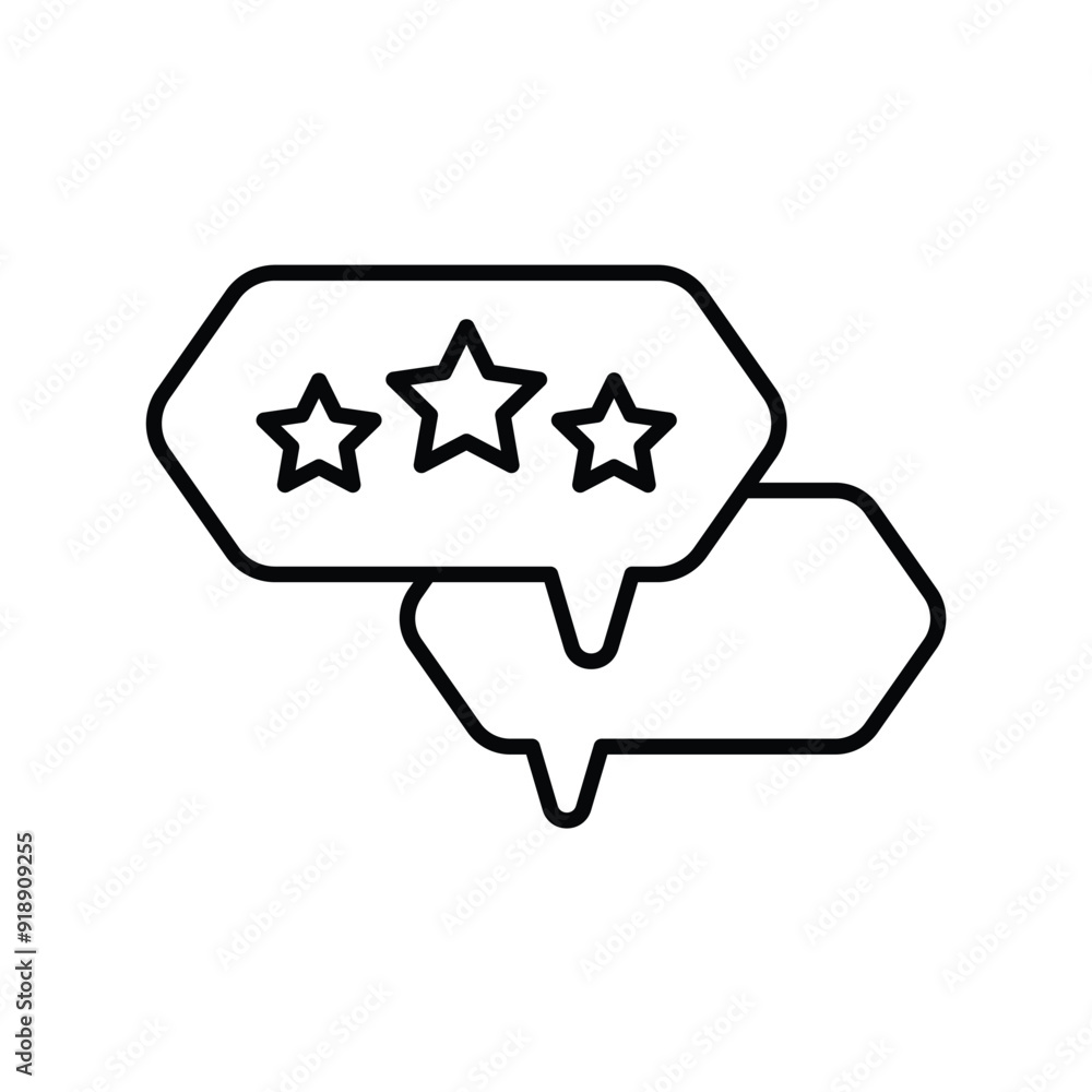 rating line icon with white background vector stock illustration rating line icon with white background vector stock illustration