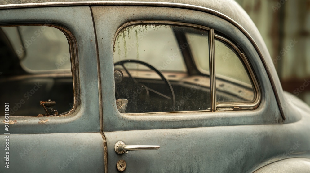Fototapeta premium Vintage Car Door Detail