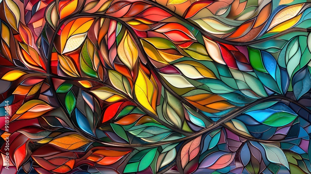 Abstract Leaves Mosaic Abstract Leaves Mosaic