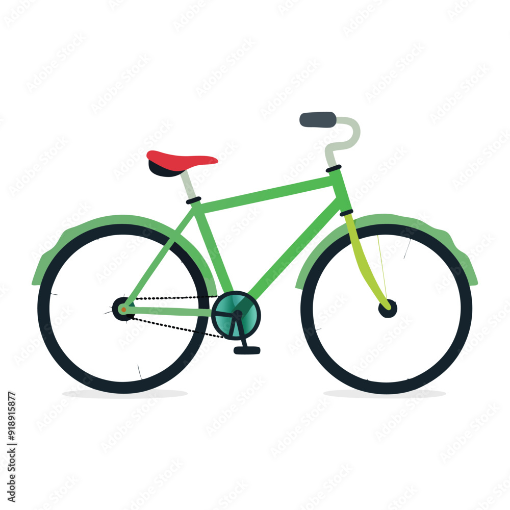 Fototapeta premium bicycle isolated on white background