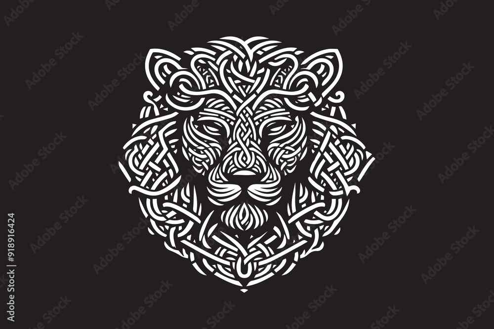 Celtic Lion Face Design Celtic Lion Face Design