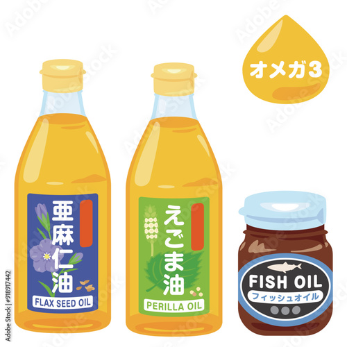 オメガ3、リノレン酸、DHA、EPAが多く含まれる食用油