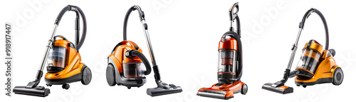 Collection set of Vacuum cleaners isolated on transparent background