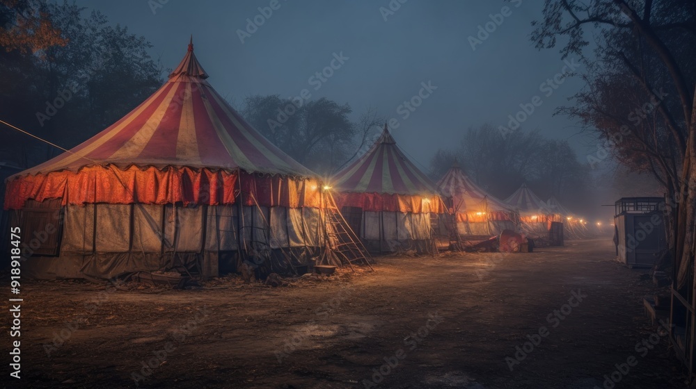 Enchanted Circus Tents in the Mist Enchanted Circus Tents in the Mist