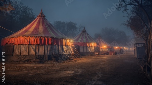 Enchanted Circus Tents in the Mist