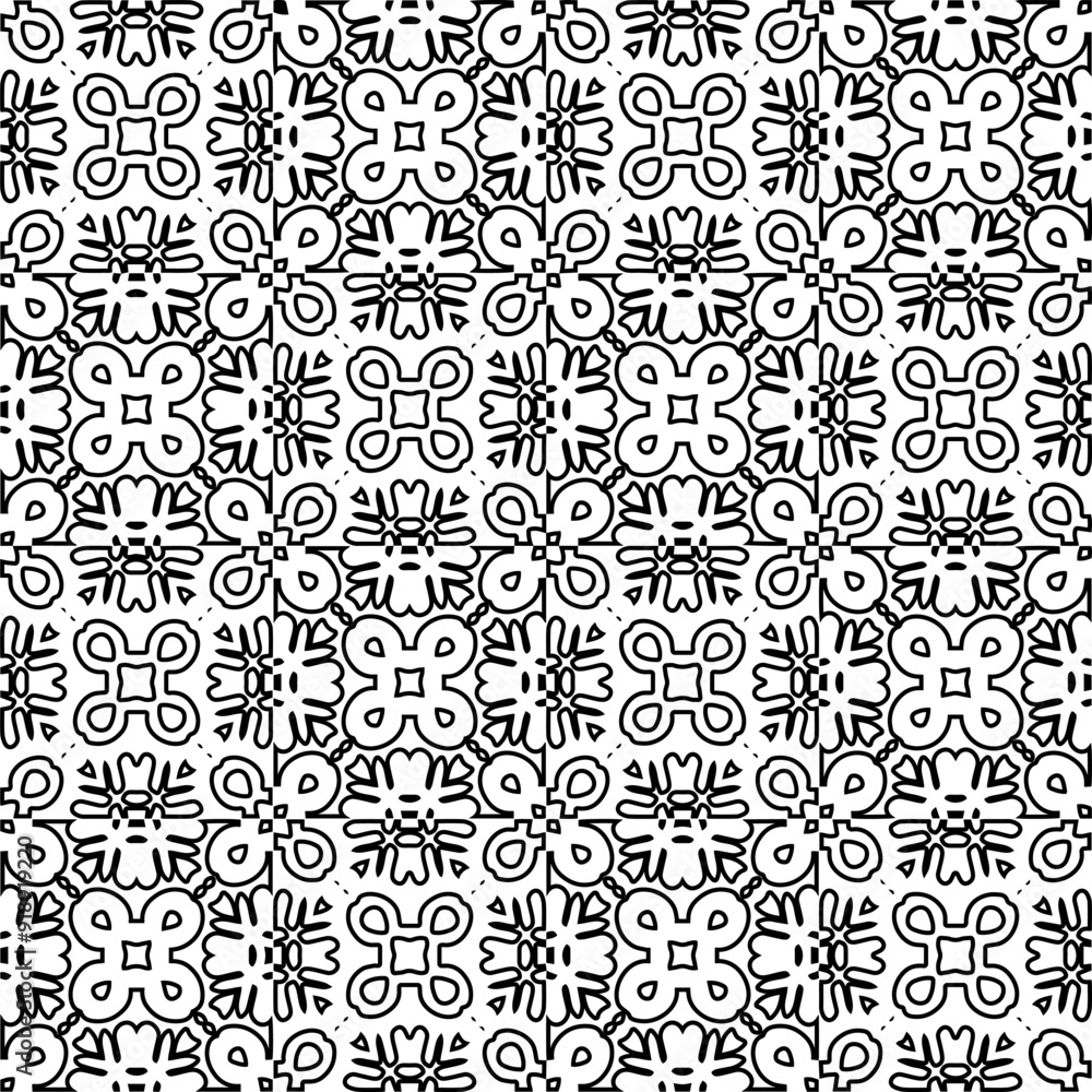 Vector pattern with symmetrical elements . Modern stylish abstract texture. Repeating geometric tiles from striped elements.Black and white pattern. Vector pattern with symmetrical elements . Modern stylish abstract texture. Repeating geometric tiles from striped elements.Black and white pattern.
