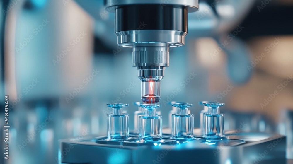Macro photography of nanobots used in medical treatments, science and technology Macro photography of nanobots used in medical treatments, science and technology