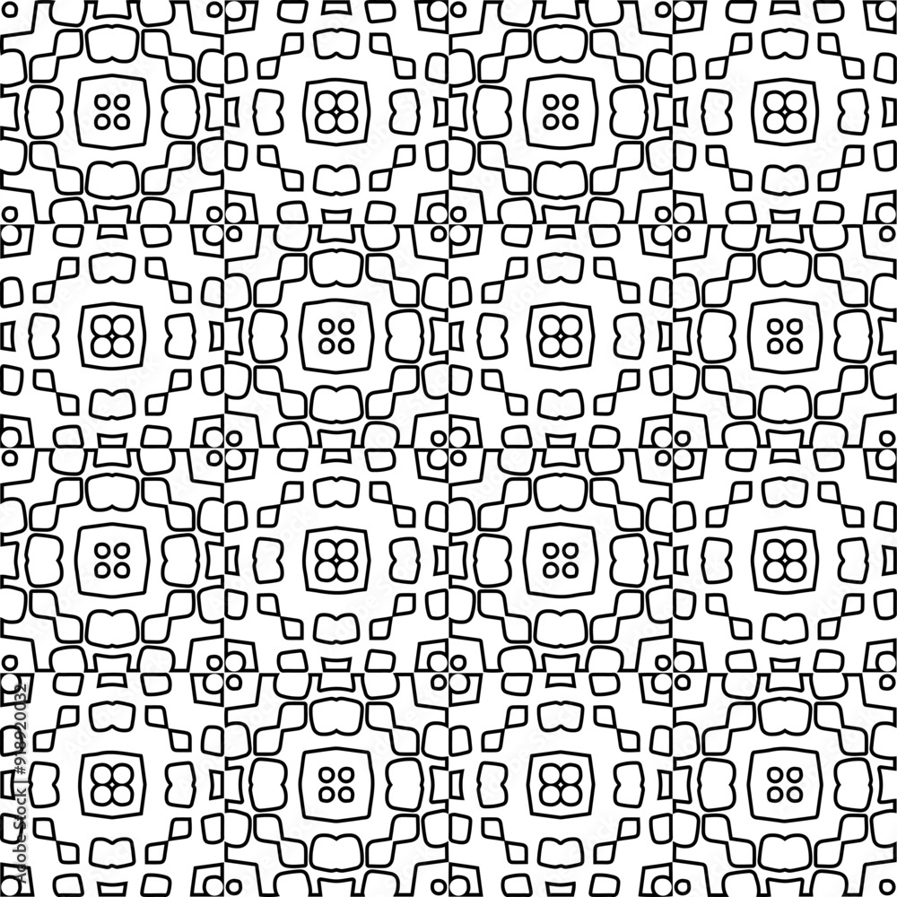 Vector pattern with symmetrical elements . Modern stylish abstract texture. Repeating geometric tiles from striped elements.Black and white pattern. Vector pattern with symmetrical elements . Modern stylish abstract texture. Repeating geometric tiles from striped elements.Black and white pattern.