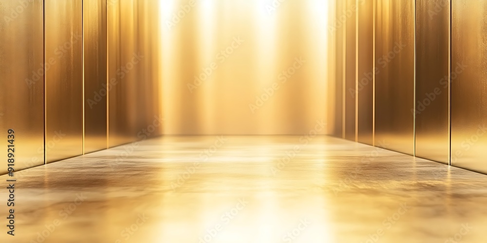 Gold metal abstract defocused background Golden metallic surface luminous blurred color presentation template background Light gold and white spotlight Gold metal abstract defocused background Golden metallic surface luminous blurred color presentation template background Light gold and white spotlight