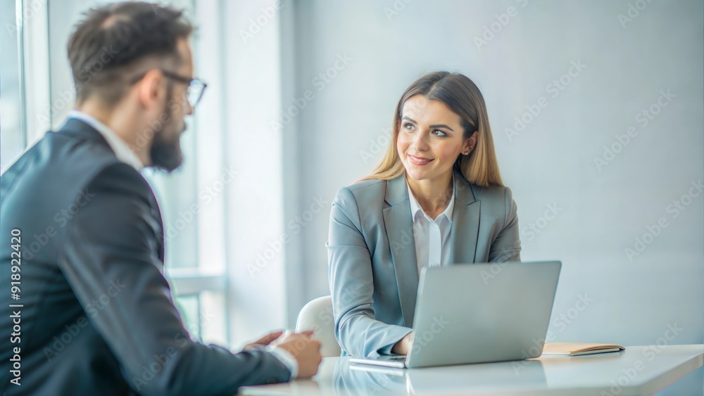 Career Mentorship Session - A mentor providing career advice to a mentee, with a clean and focused office background.
Career Mentorship Session - A mentor providing career advice to a mentee, with a clean and focused office background.