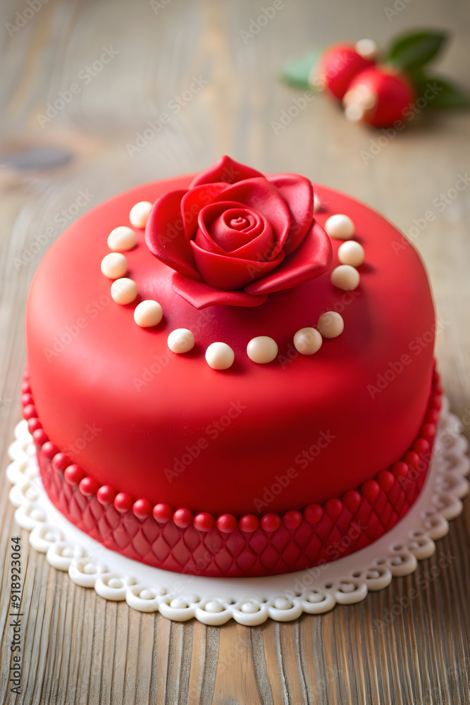 red fondant decoration red fondant decoration