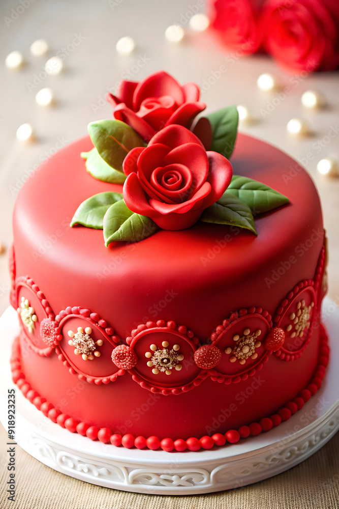 red fondant decoration red fondant decoration