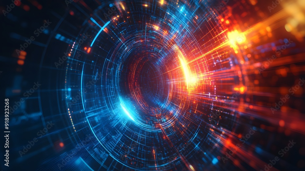 100. Futuristic abstract geomatics with dynamic angles and digital glow effects