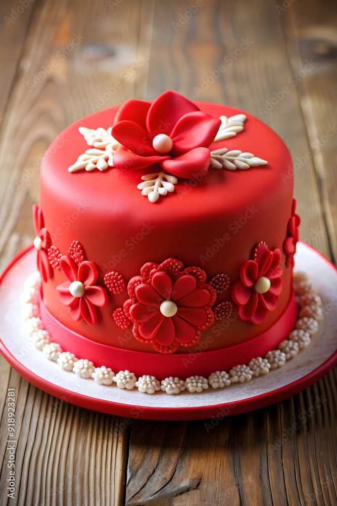 red fondant decoration red fondant decoration