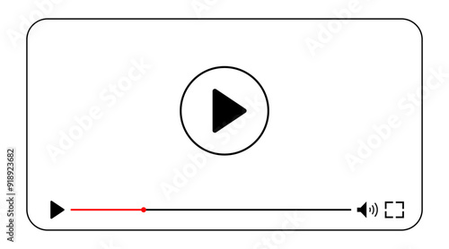 Multimedia video player template modern style