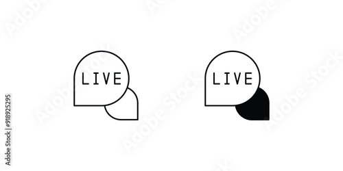 live set icon with white background vector stock illustration