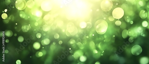 green bokeh abstract light background and nature.