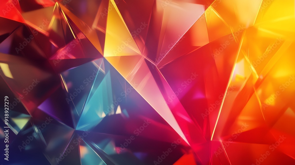 79. Geometric abstraction with vibrant polygons and fluid light transitions 79. Geometric abstraction with vibrant polygons and fluid light transitions